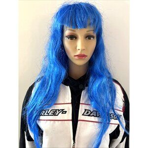 Halloween Long Blue Hair Wig 24" Halloween Female Costume By Paper Magic Group